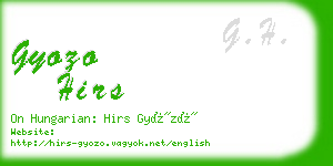 gyozo hirs business card